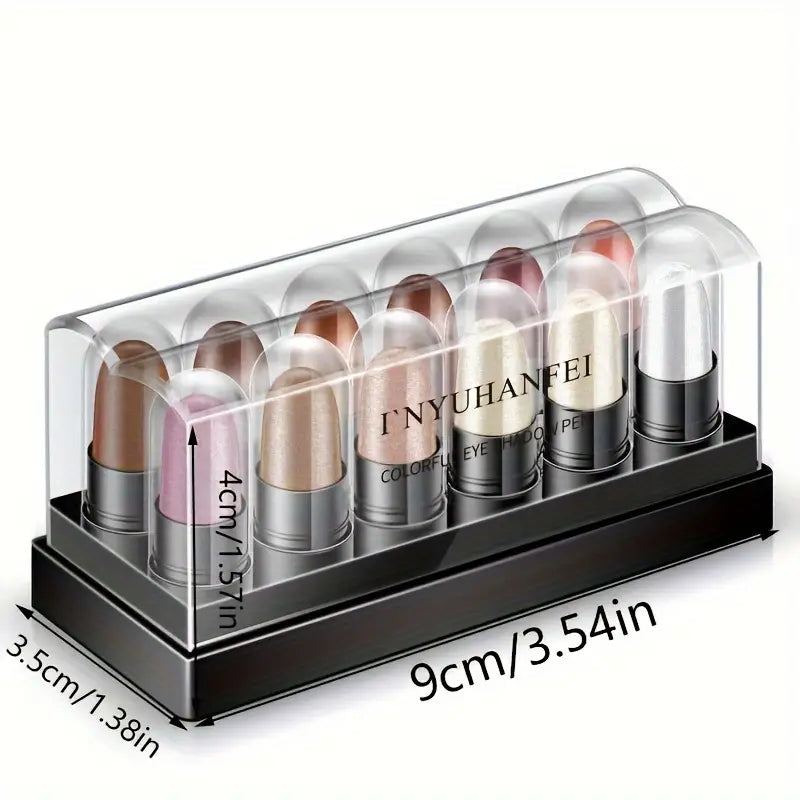 12-Color Eyeshadow and Highlighter Set MUVAYA