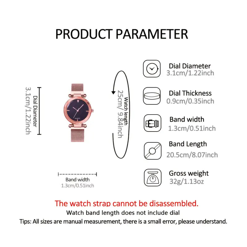 2pcs Women's Elegant Quartz Watch MUVAYA