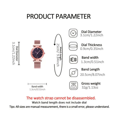 2pcs Women's Elegant Quartz Watch MUVAYA