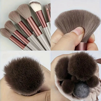 Makeup Brush Set + 2pcs Makeup Sponges MUVAYA