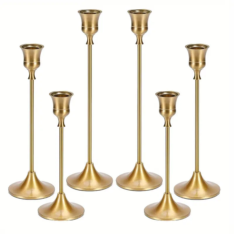 6Pcs Retro Detachable Candlestick Holder Set MUVAYA