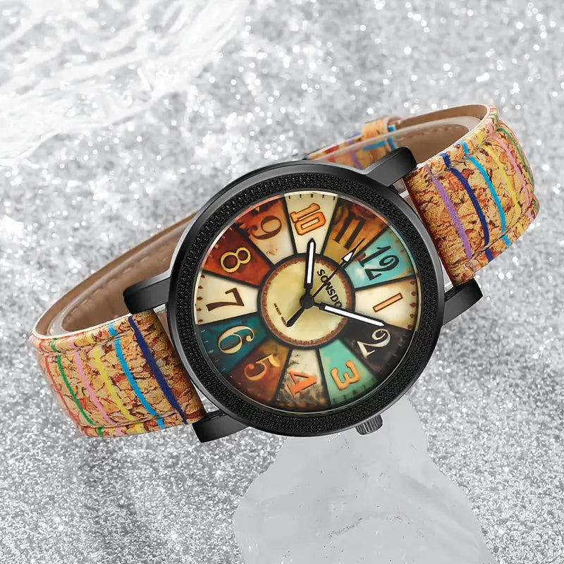 5Pcs Women’s Luxury Jewelry & Watch Set MUVAYA