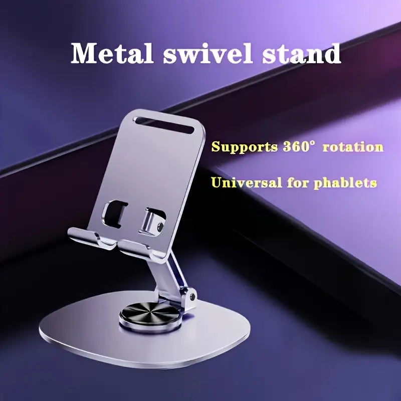 Metal Phone Holder with 360° Rotation Stand for Desk and Tabletop MUVAYA