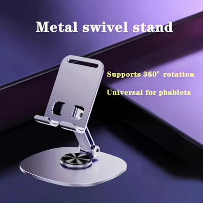 Metal Phone Holder with 360° Rotation Stand for Desk and Tabletop MUVAYA