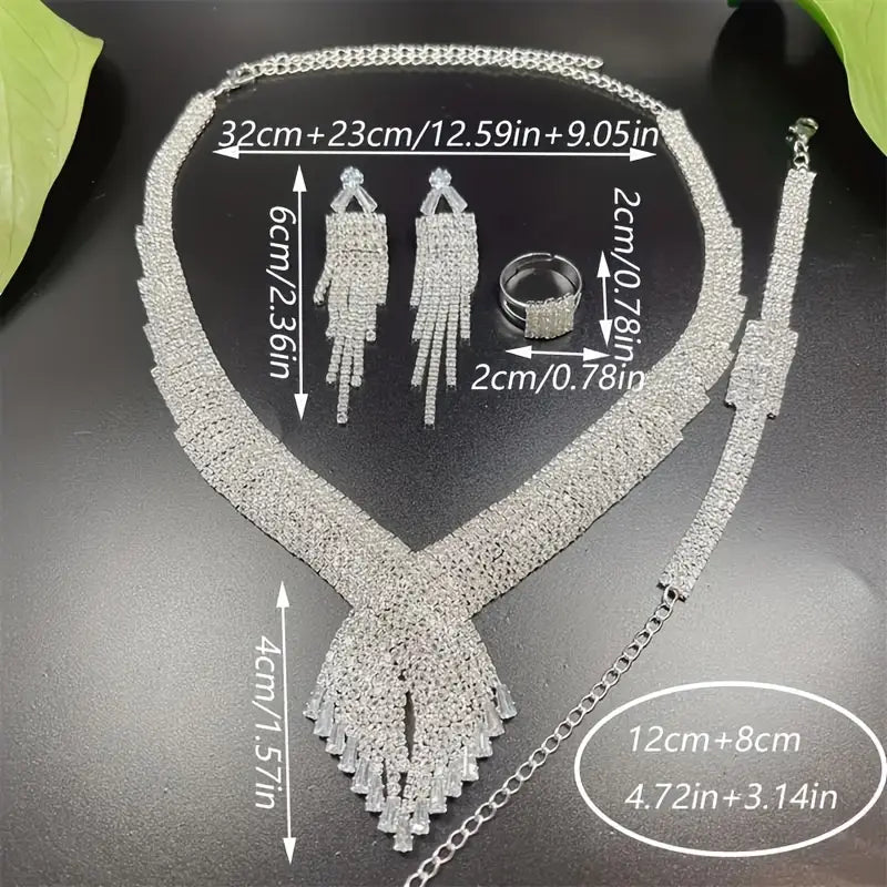 Stylish Luxury 4pcs Women’s Jewelry Set MUVAYA