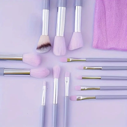 17pcs Makeup Brush Set – Complete Kit with Puffs & Blender MUVAYA