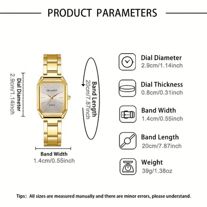 Women's Square Watch & Jewelry Set MUVAYA