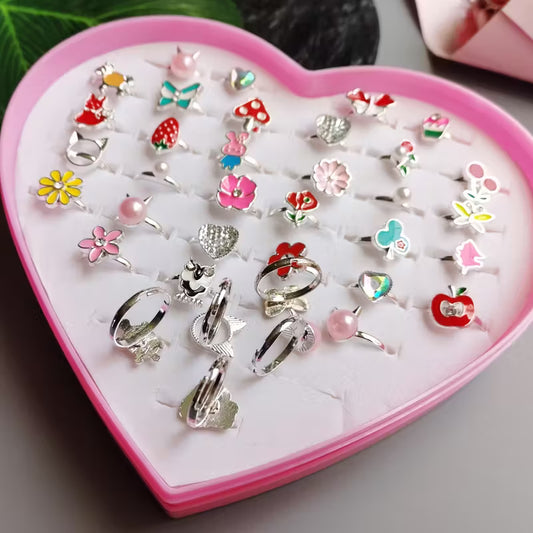 Any 5pcs Cute Kids Rings Set for Girls MUVAYA