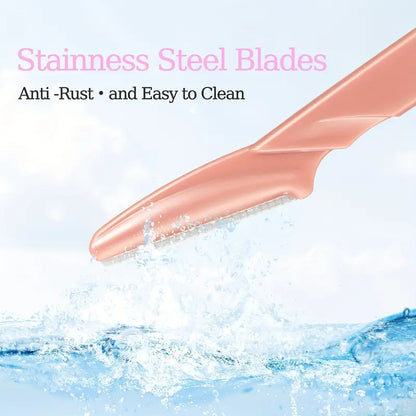 4pcs Stainless Steel Eyebrow Razor Set MUVAYA