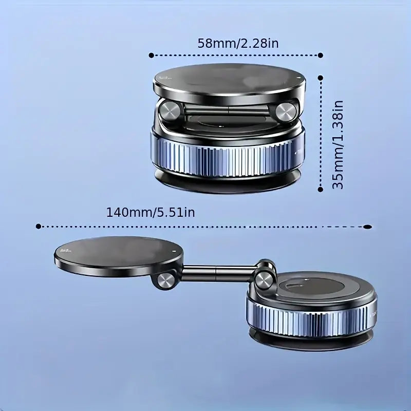 DIRRFIE 360° Magnetic Phone Holder – Foldable and Retractable Stand for Car and Desk MUVAYA