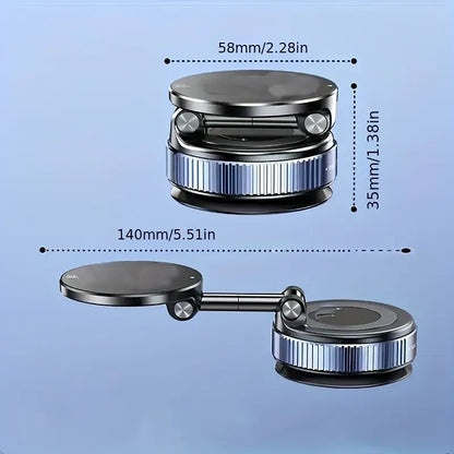 DIRRFIE 360° Magnetic Phone Holder – Foldable and Retractable Stand for Car and Desk MUVAYA