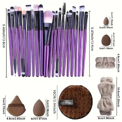 20pcs Professional Makeup Brush Set with Bag for Travel and Daily Use MUVAYA