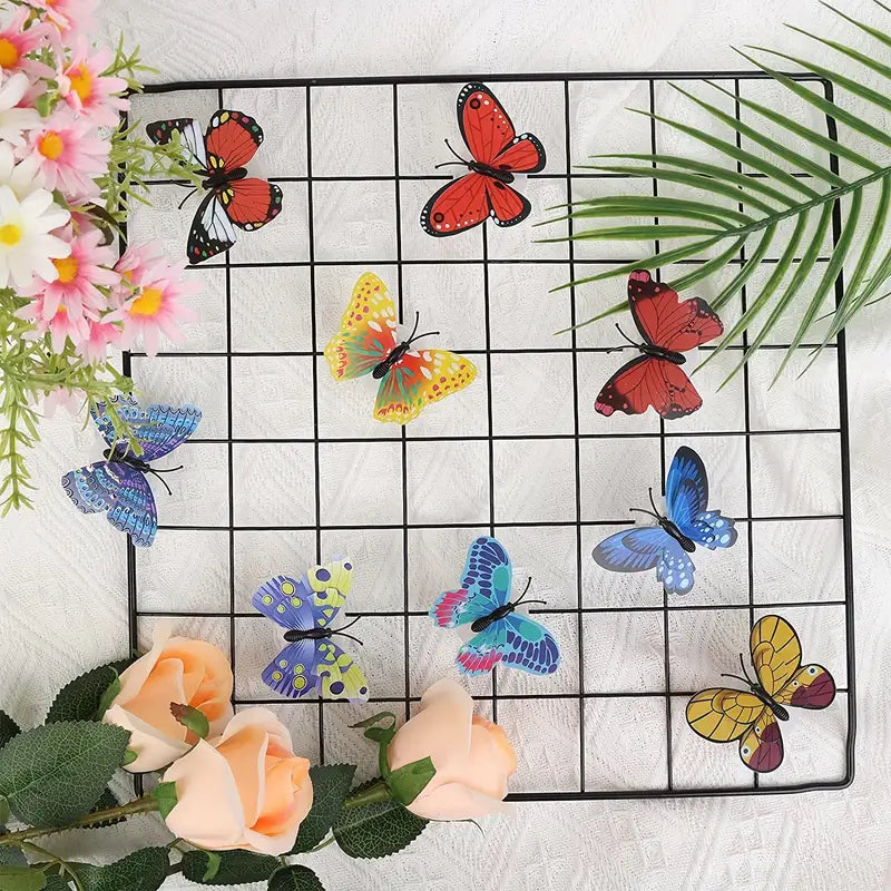 12pcs LED Butterfly Wall Stickers Multicolor 3D Color Changing Light MUVAYA