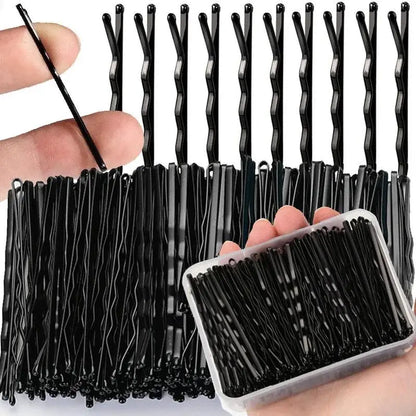 100Pcs Black Wave Hair Clip Set MUVAYA