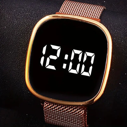 2pcs Stylish Magnetic LED Square Watch and Star Bracelet Set MUVAYA