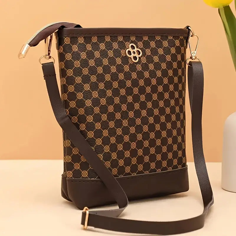 Vintage Geometric Pattern Crossbody Bag for Women MUVAYA