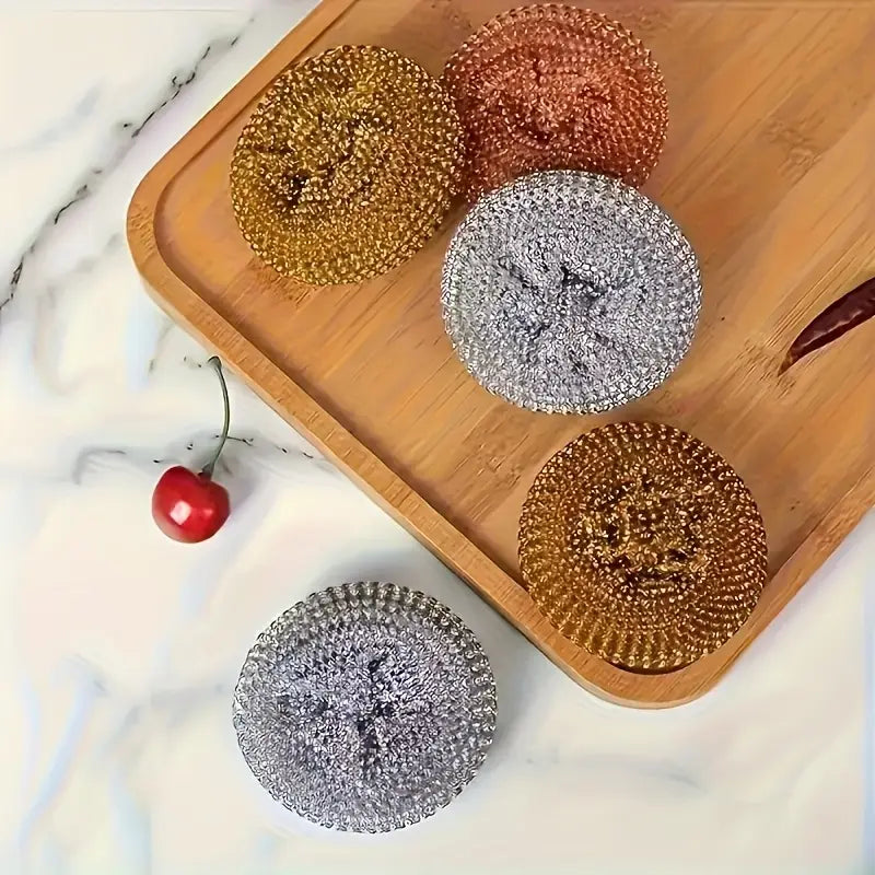 Stainless Steel Scrub Sponges with Ergonomic Handles MUVAYA