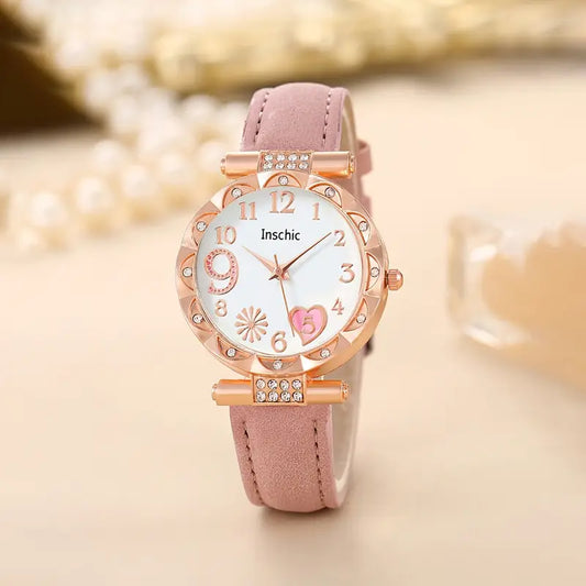 Elegant 6pcs Women’s Quartz Watch Set MUVAYA