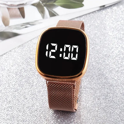 2pcs Stylish Magnetic LED Square Watch and Star Bracelet Set MUVAYA