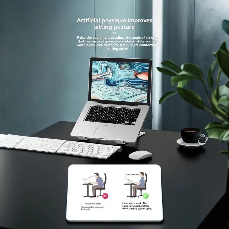 Adjustable Height Laptop Stand – Portable Foldable Cooling Base for Desk MUVAYA