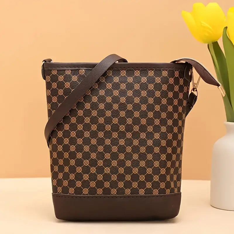 Vintage Geometric Pattern Crossbody Bag for Women MUVAYA