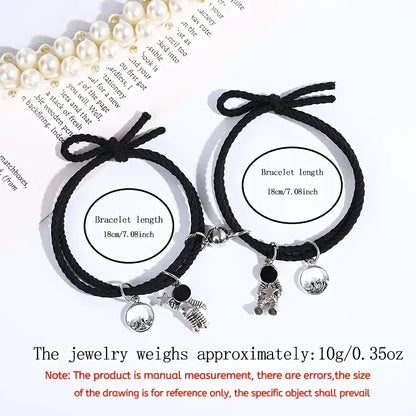 4pcs Women’s Sports Fashion Silicone Watch and Astronaut Bracelet Set MUVAYA