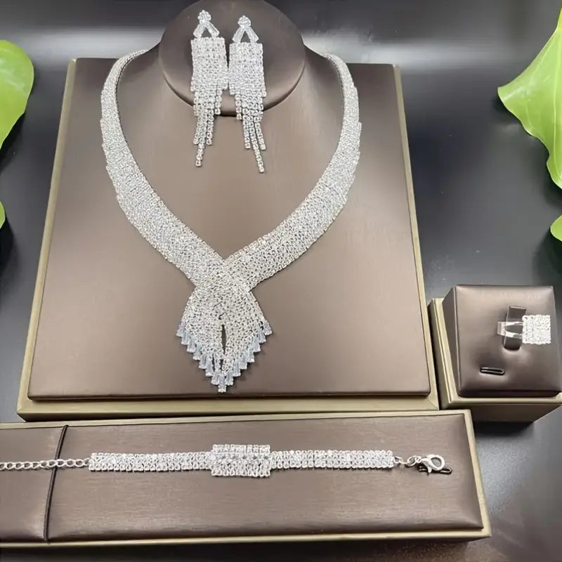 Stylish Luxury 4pcs Women’s Jewelry Set MUVAYA