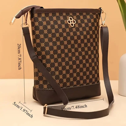 Vintage Geometric Pattern Crossbody Bag for Women MUVAYA