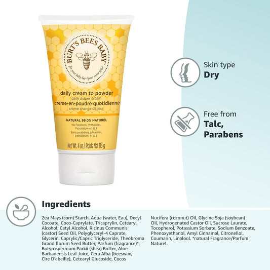Burts Bees Baby Daily Cream to Powder MUVAYA