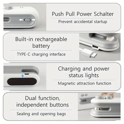 Mini Snack Bag Sealer with USB Rechargeable Battery MUVAYA
