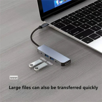 5-in-1 USB-C Hub with 4K HDMI, High-Speed USB,Multiport Adapter MUVAYA