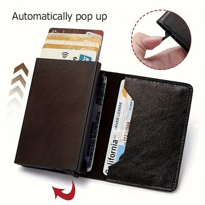 Ultra-Thin RFID-Blocking Men'S Wallet MUVAYA