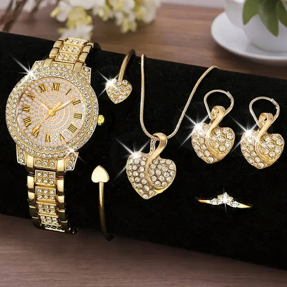 6pcs Elegant Women's Quartz Watch Set MUVAYA