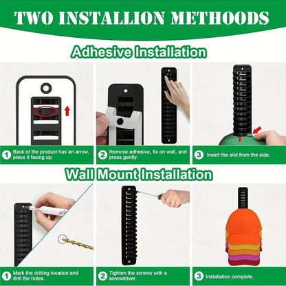Wall-Mounted Cap Organizer - Holds 16 Hats MUVAYA