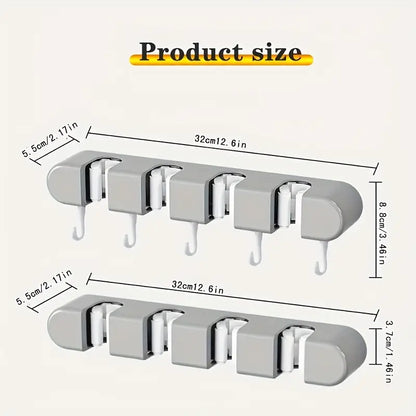 No-Drill Wall-Mounted Mop and Broom Organizer MUVAYA