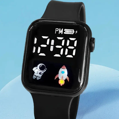 4PCS Wristwatch and Astronaut Magnetic Pendant Bracelet Set for Boys and Girls MUVAYA