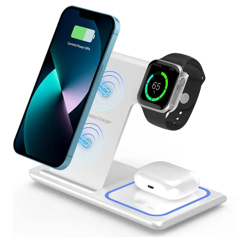 3-in-1 Foldable Wireless Charging Station for Multiple Devices MUVAYA