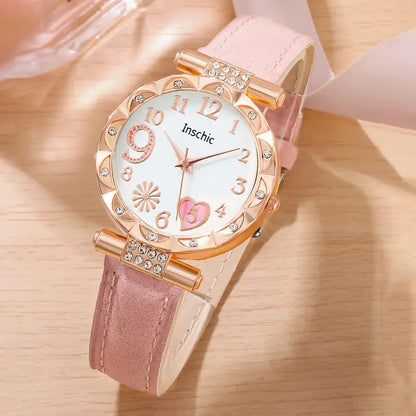 Elegant 6pcs Women’s Quartz Watch Set MUVAYA