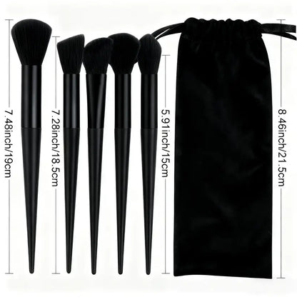 13pcs High-Quality Black Makeup Brush Set MUVAYA