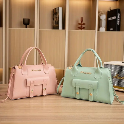 Korean Style Women's Bag - Minimalist Synthetic Handbag MUVAYA