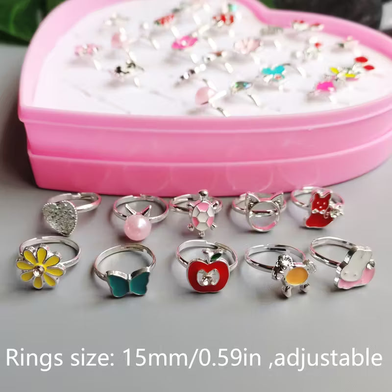 Any 5pcs Cute Kids Rings Set for Girls MUVAYA