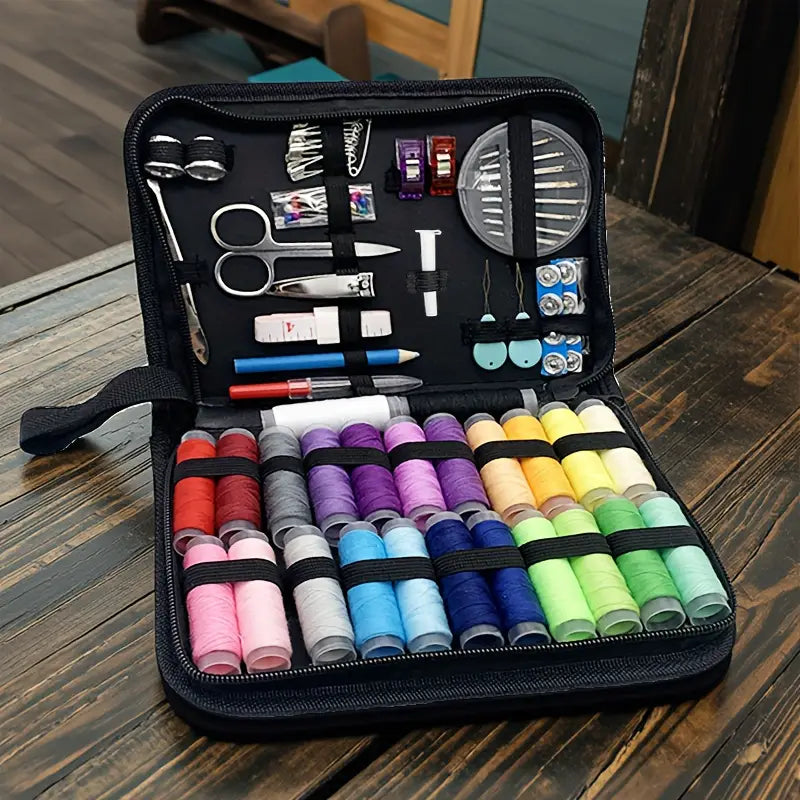 100pcs Multi-Sew Kit with 24-Color Thread, Needles, and Accessories MUVAYA