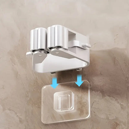 6pcs Wall-Mounted Mop and Broom Rack MUVAYA