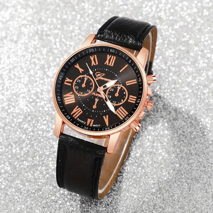 Elegant 6pcs Women’s Quartz Watch Set MUVAYA