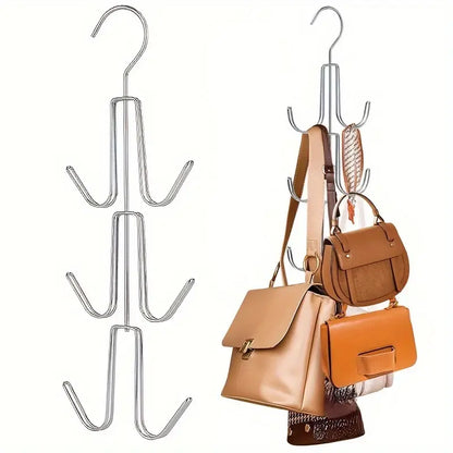 360-Degree Rotating Metal Purse Hanger Organizer MUVAYA