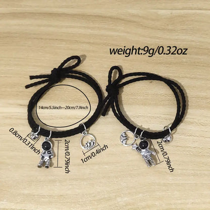 4PCS Wristwatch and Astronaut Magnetic Pendant Bracelet Set for Boys and Girls MUVAYA