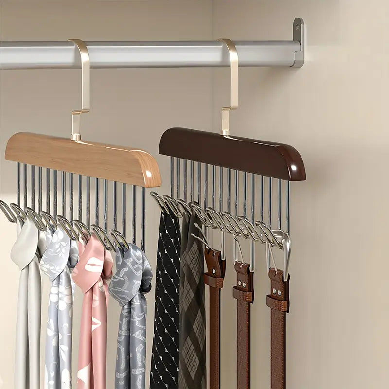 Large Capacity Belt Storage Organizer with 14 Heavy-Duty Hooks MUVAYA