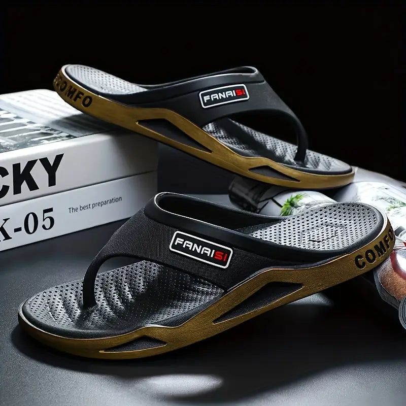 Comfortable Men's Fashion Letter Print Slippers MUVAYA