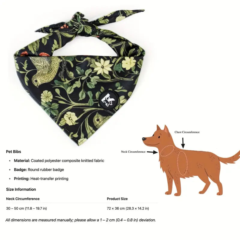 Adjustable Dog Harness Leash Bandana and Pet Collar Set MUVAYA
