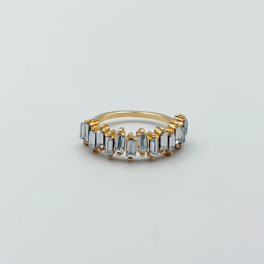 Embellish Blue Baguette Ring MUVAYA